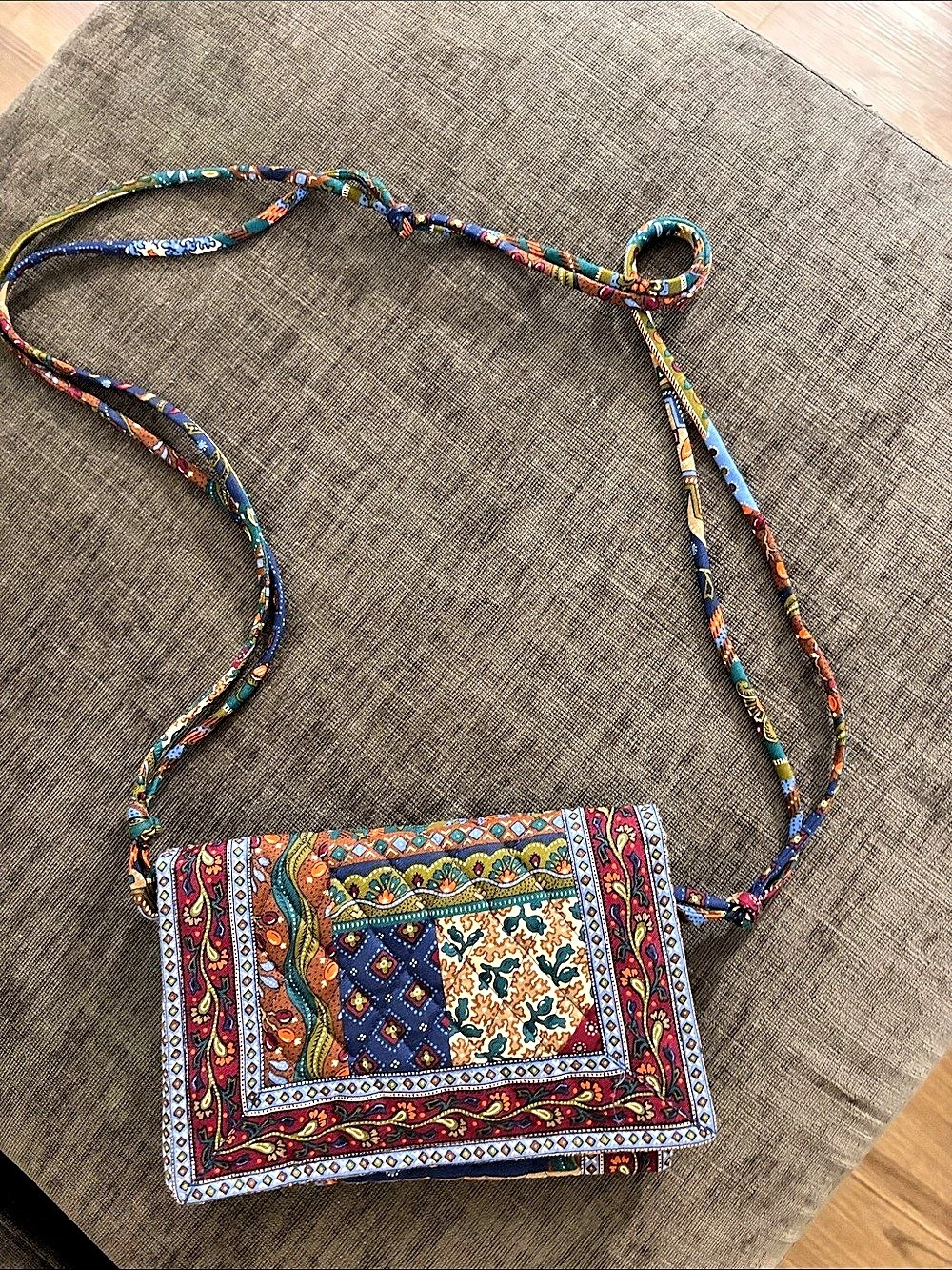 Vera Bradley Provencal Flap Crossbody Bag Blue & Multicolor